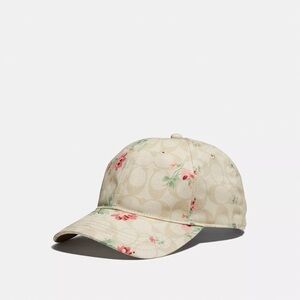 Coach Signature Floral Baseball Hat
